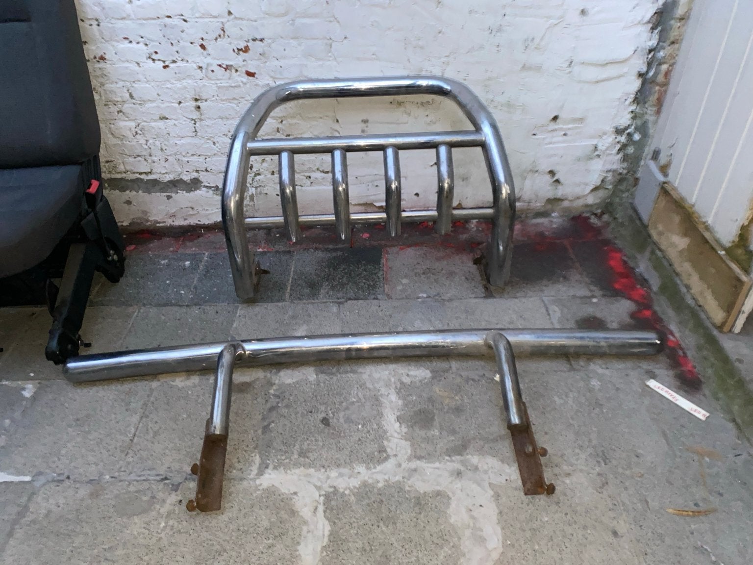 Te koop: Bullbar + Achterbumper / Beschermbeugel (RVS), Ophalen of Verzenden, Gebruikt