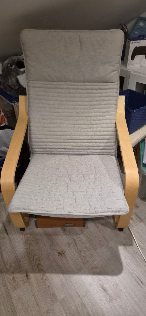 Ikea relaxfauteuil, Huis en Inrichting, Fauteuils, Ophalen, Hout, Gebruikt, 75 tot 100 cm
