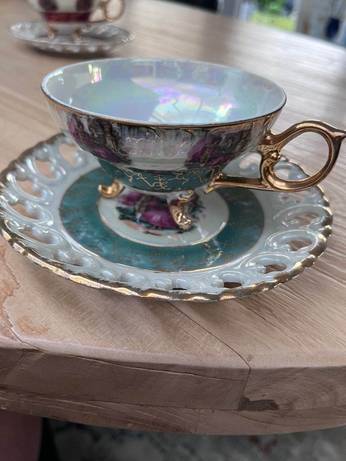 Voetkopjes ‘Footed teacups’ setje van 2, Antiek en Kunst, Ophalen