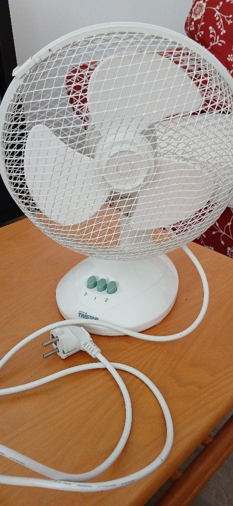Ventilateur blanc 30 Watt, Enlèvement, Utilisé, Ventilateur de table
