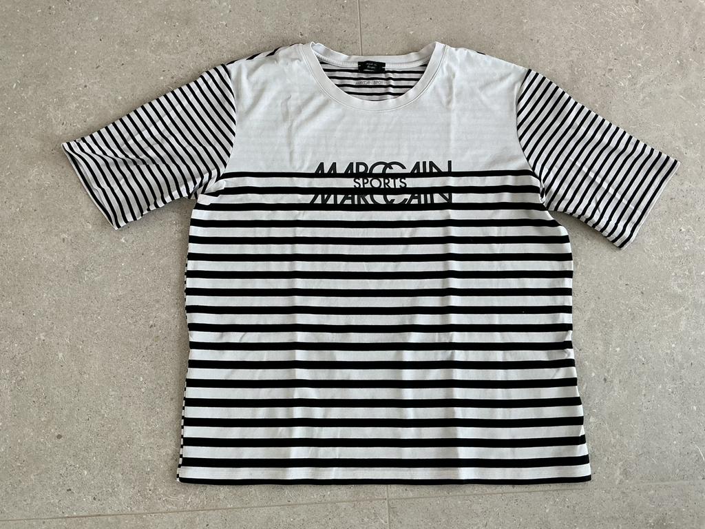 T-shirt rayé noir/blanc Marccain, Enlèvement ou Envoi, Comme neuf, Autres tailles, Blanc