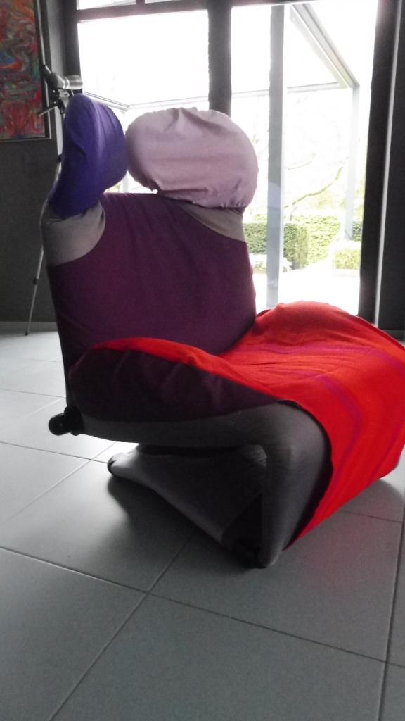 Cassina 'Wink' ontwerper : Toshiyuki Kita, Ophalen, Gebruikt, Stof