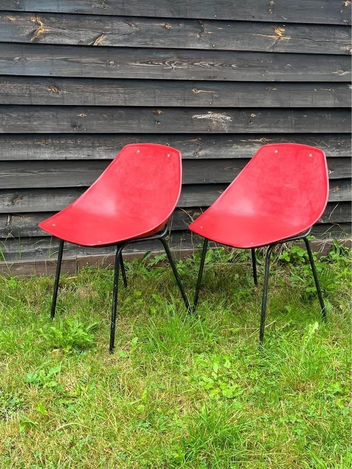Paar stoelen Pierre Guarihe voor Meurop, 1960s, Ophalen, Twee