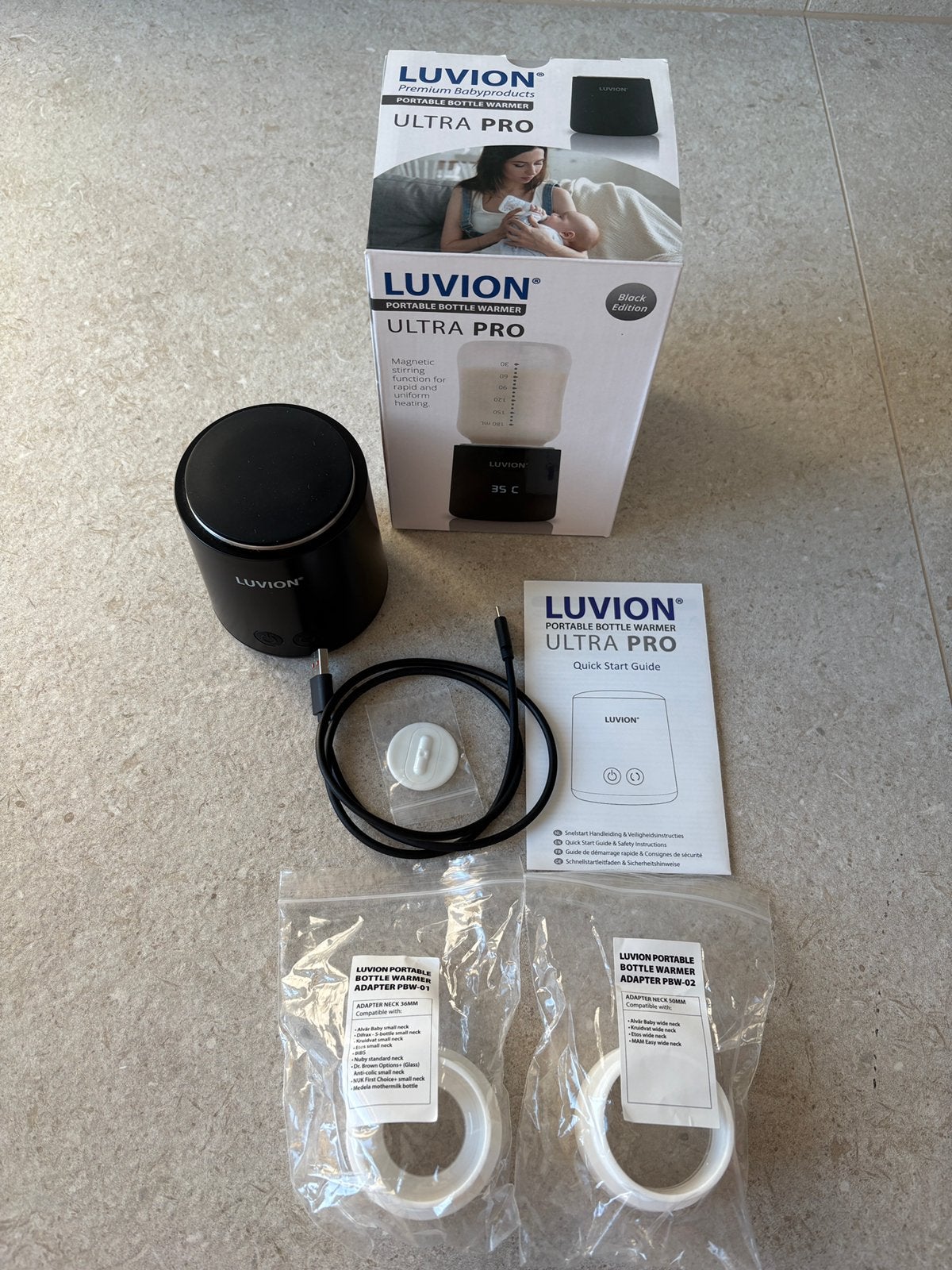 Luvion draagbare flesverwarmer Ultra Pro, Kinderen en Baby's, Babyvoeding en Toebehoren, Ophalen, Zo goed als nieuw, Luvion