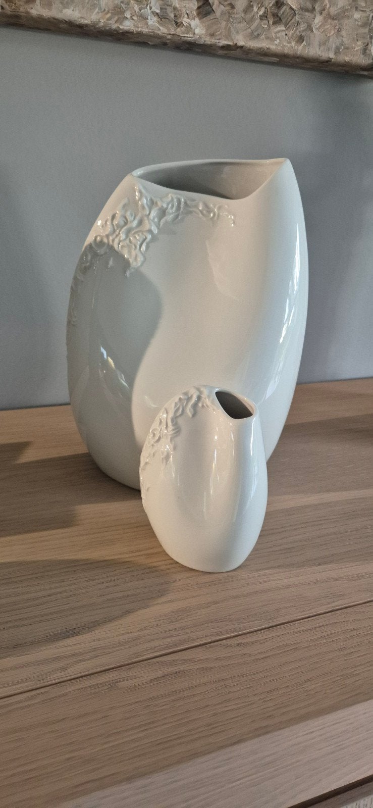 Prachtige witte decoratieve vazen- merk Seltman, Huis en Inrichting, Woonaccessoires | Vazen, Ophalen