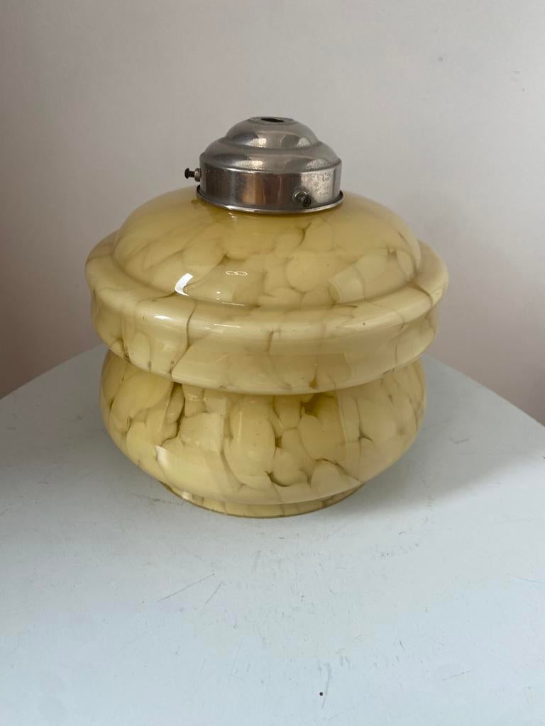Art Deco vintage glazen hanger, Ophalen of Verzenden, Zo goed als nieuw
