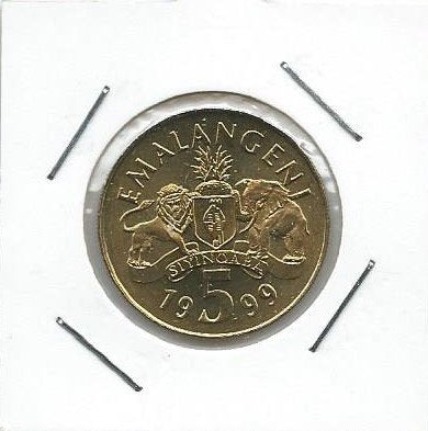 Swaziland, 5 Emalangeni 1999., Timbres & Monnaies, Monnaies | Afrique, Enlèvement ou Envoi, Autres pays, Monnaie en vrac