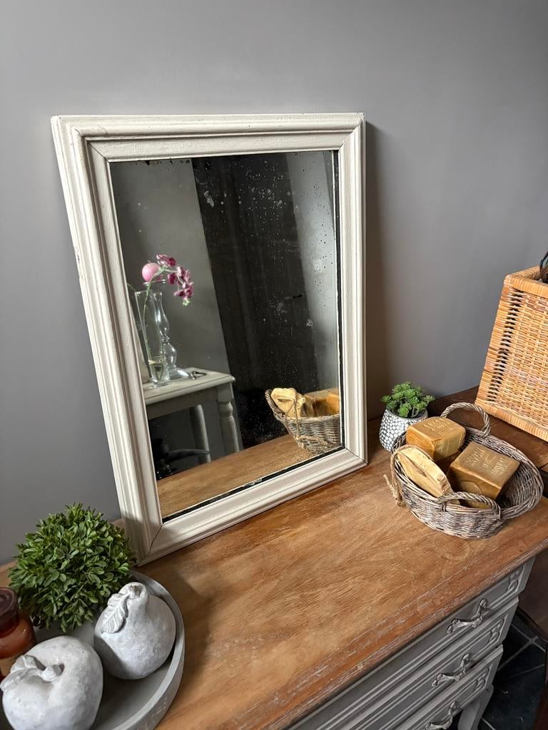 Miroir ancien / cadre patiné / deco cosy, Enlèvement ou Envoi, Comme neuf