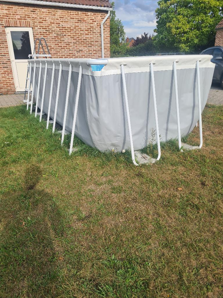 Zwembad intex 4m x 2m x 1,22m, Tuin en Terras, Gebruikt, 200 tot 300 cm, Rechthoekig, Ophalen