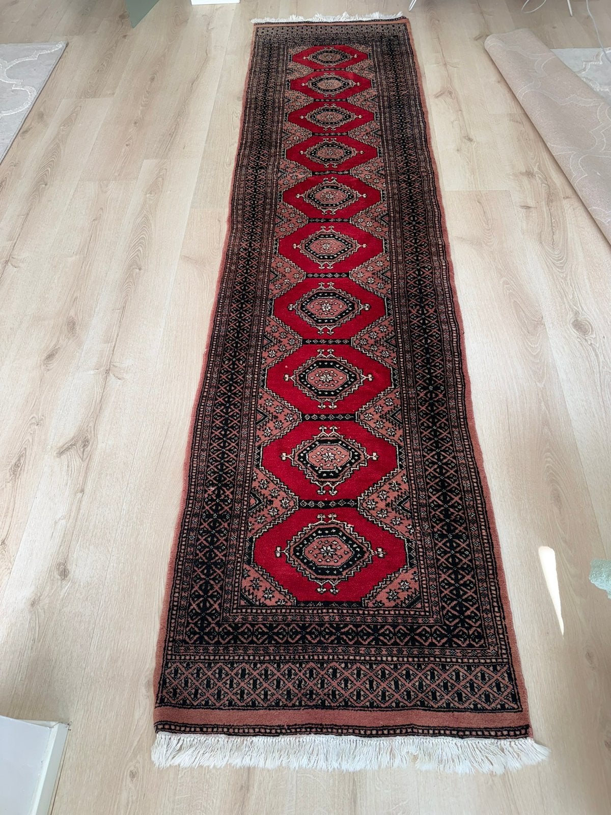 Bochara Loper Handgeknoopt 325 x 79 cm – Oosters Tapijt, Antiek en Kunst, Ophalen of Verzenden