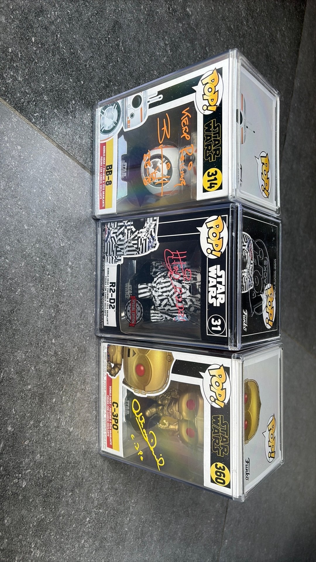 3 Funko Pop Star Wars dédicacées – Comic Con Brussels 2020, Enlèvement ou Envoi, Comme neuf