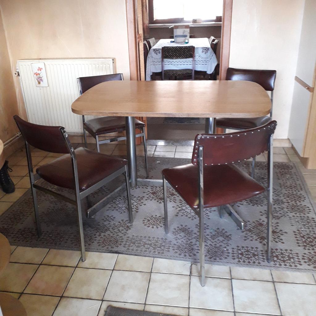 keukentafel + stoelen, Ophalen, Gebruikt