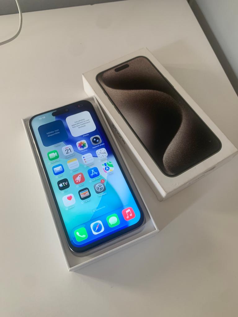 Iphone 15 pro max 256gb, Télécoms, Téléphonie mobile | Apple iPhone, Enlèvement, Comme neuf, IPhone 15