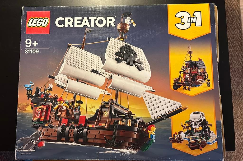 Lego Creator 31109 Piratenschip 3 in 1, Kinderen en Baby's, Speelgoed | Duplo en Lego, Ophalen, Zo goed als nieuw, Lego