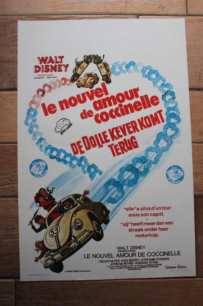 filmaffiche Herbie Rides Again 1974 filmposter, Enlèvement ou Envoi, Rectangulaire vertical, A1 jusqu'à A3, Comme neuf