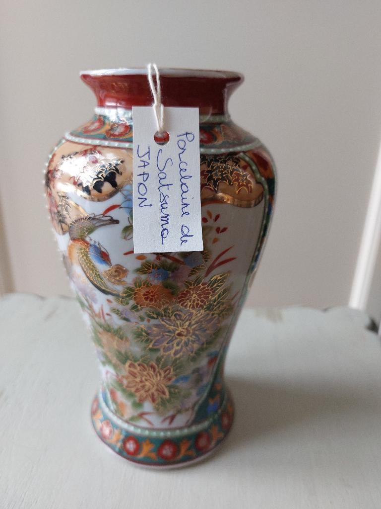 Satsuma porseleinen vaas, Japan, Ophalen of Verzenden