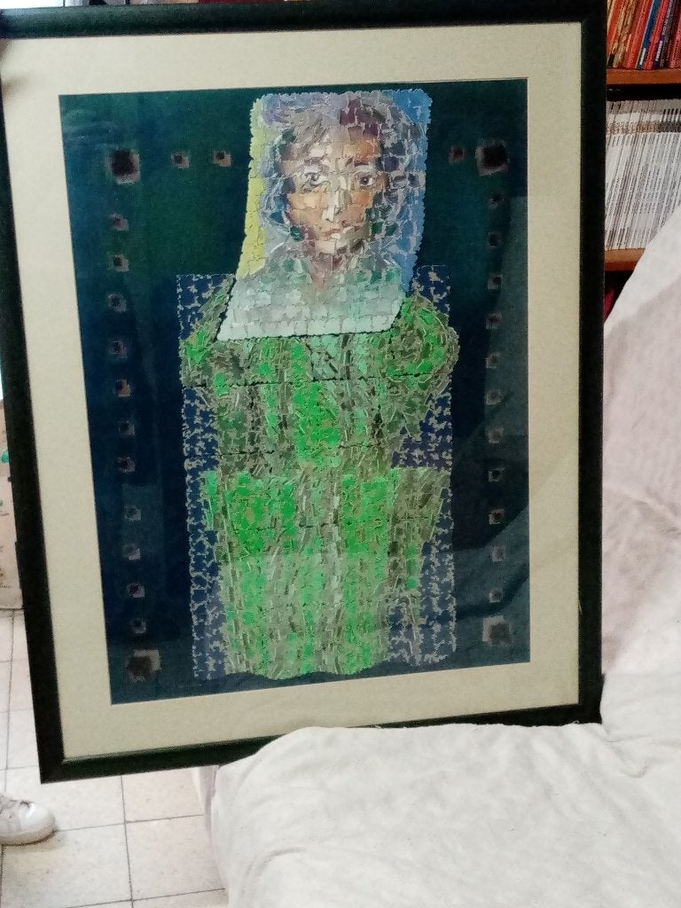Oeuvre de Jean-Pierre Hendrickx sous cadre (99x78cm), Ophalen, Achter glas, Overig onderwerp
