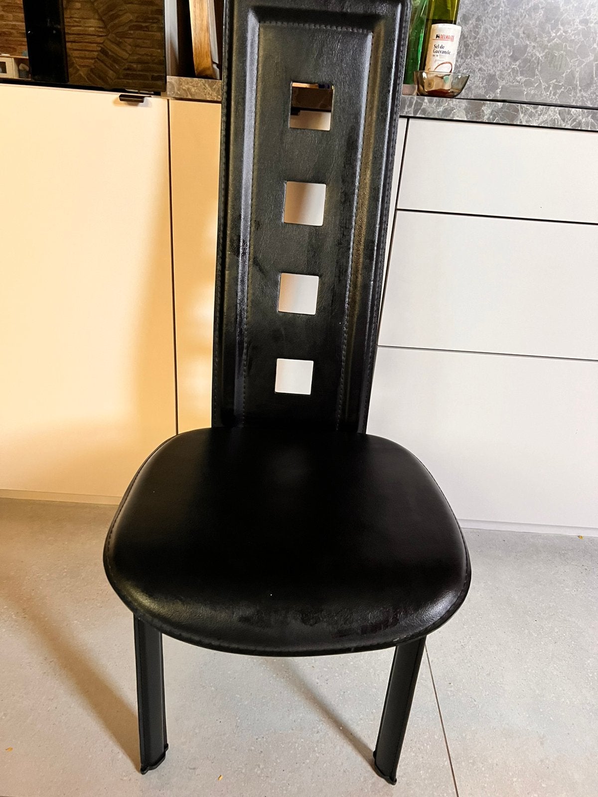 Chaise en cuire 43cm hauteur d’assise, Maison & Meubles, Enlèvement, Comme neuf