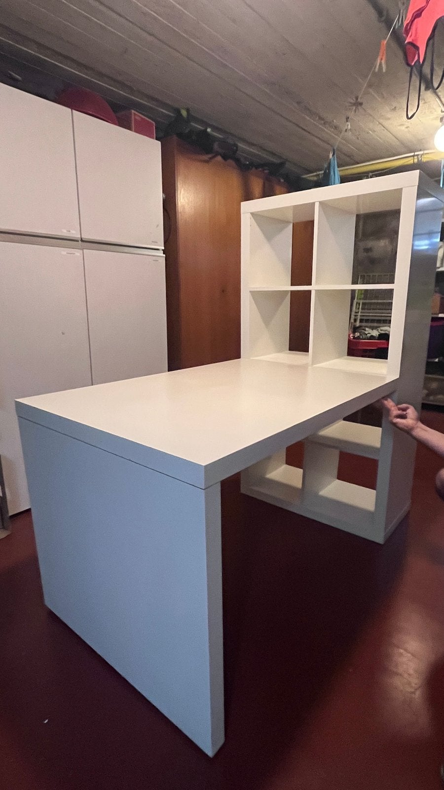 Kallax kast / bureau modulair, Huis en Inrichting, Bureaus, Ophalen, Gebruikt, 139 cm, Demontabel