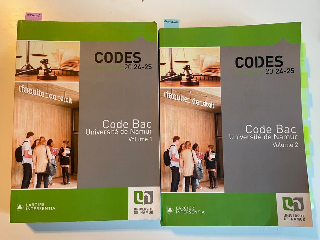 code bac droit 24-25 universite de namur, Enlèvement, Comme neuf