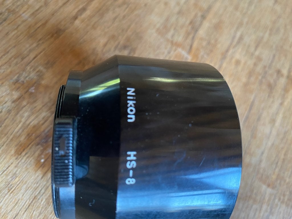 Nikon HS-8 HS 8 zonnekap voor Nikkor 105mm F2.5 Snap On, Audio, Tv en Foto, Gebruikt, Verzenden, Nikon, Zonnekap
