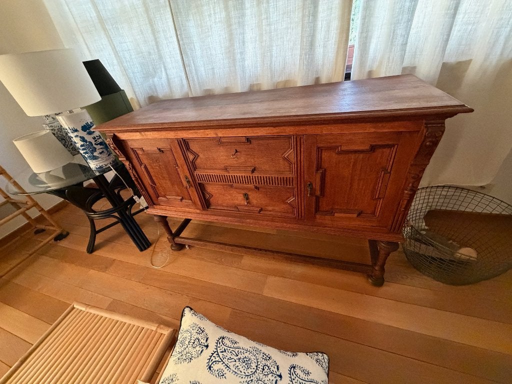 Magnifique buffet ancien bois massif XIXe – Déménagement USA, Enlèvement