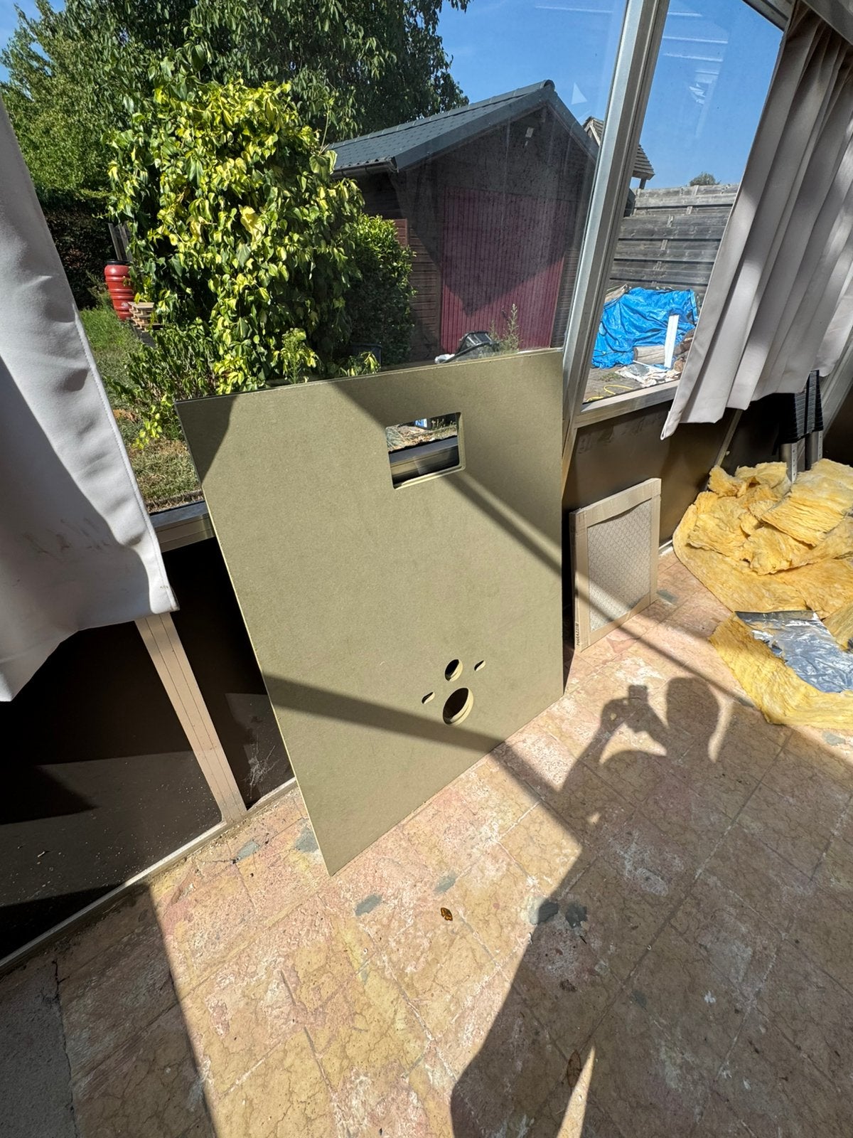 Mdf wc afkasting, Doe-het-zelf en Bouw, Ophalen, Zo goed als nieuw