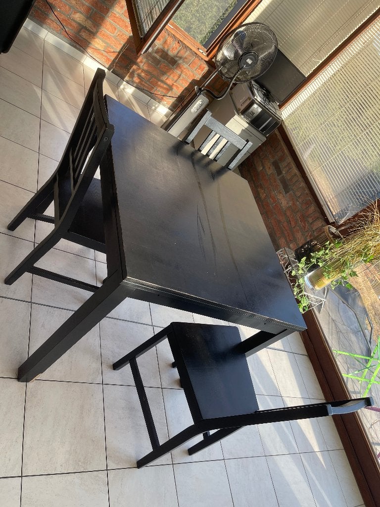 Table IKEA + 6 chaises, Enlèvement, Utilisé, Contemporain, 4 à 6 chaises