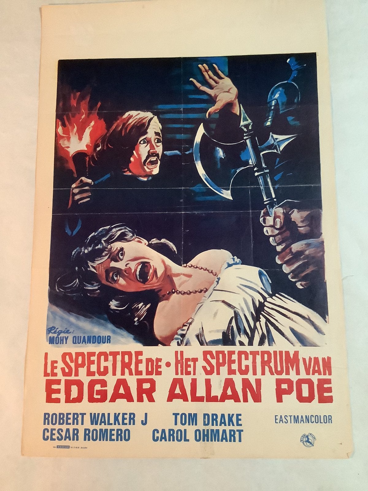EDGAR ALLAN POE   FILMPOSTER   36-54 cm   Used, Verzamelen, Posters, Ophalen of Verzenden, Zo goed als nieuw