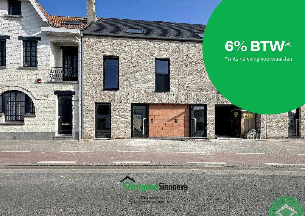 Nieuwbouwwoning met 4 slaapkamers en tuin te Lombardsijde, 200 tot 500 m², Lombardsijde, 185 m², Tussenwoning