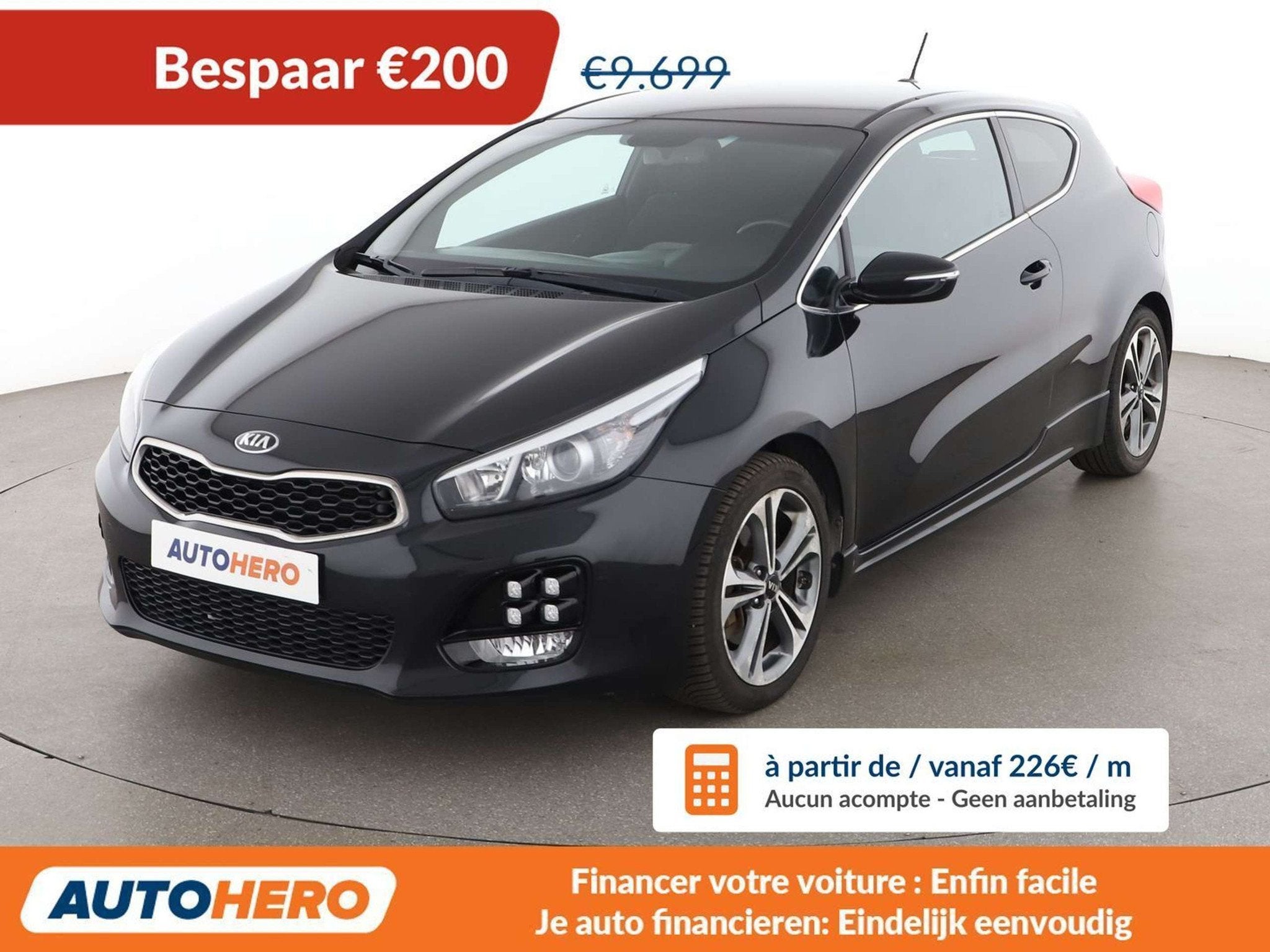Kia ProCeed / pro_cee'd 1.6 CRDi GT Line (bj 2016), Voorwielaandrijving, Gebruikt, Zwart, Parkeersensor