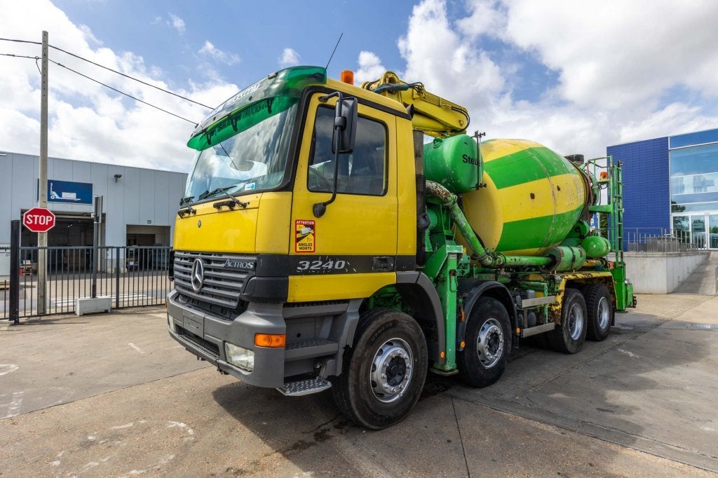 Mercedes-Benz ACTROS 3240 BB+STETTER 8m3 + FLECHE 24ML, Auto's, Achterwielaandrijving, 400 pk, Elektrische ramen, Overige brandstoffen