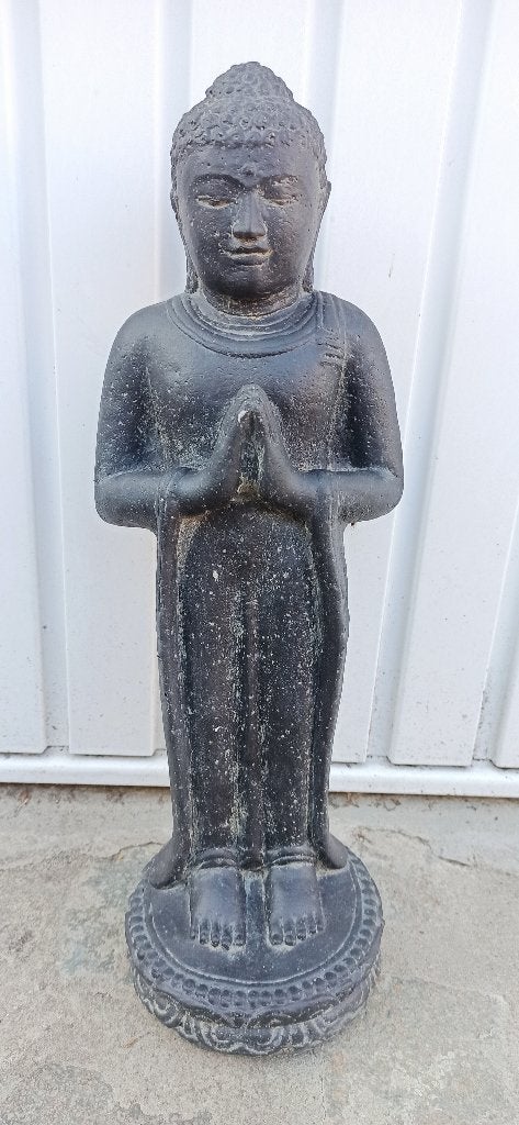 biddende vrouw in steen, Tuin en Terras, Ophalen, Nieuw, Steen, Mensenbeeld