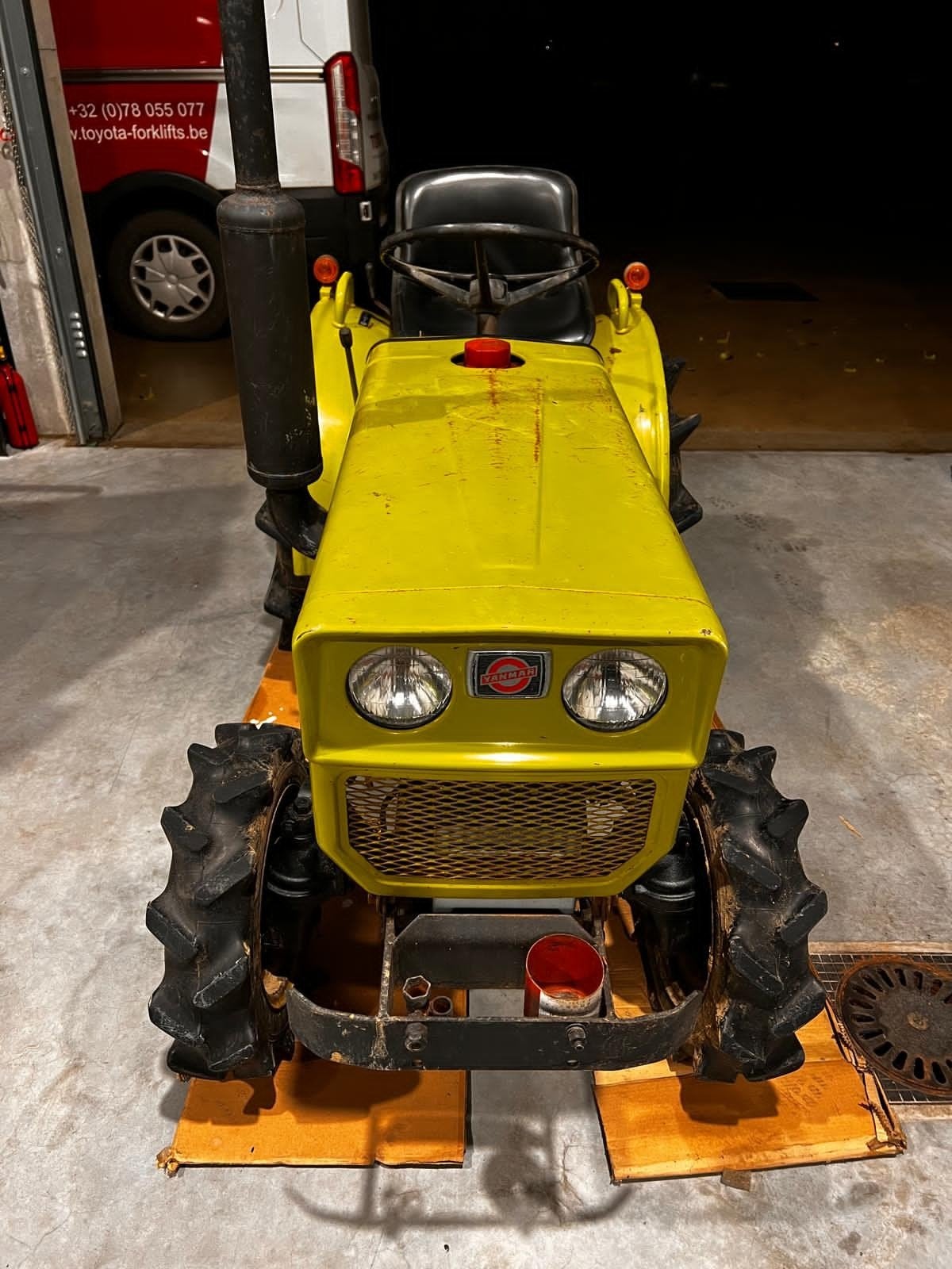 minitractor yanmar met klepelmaaier, Enlèvement
