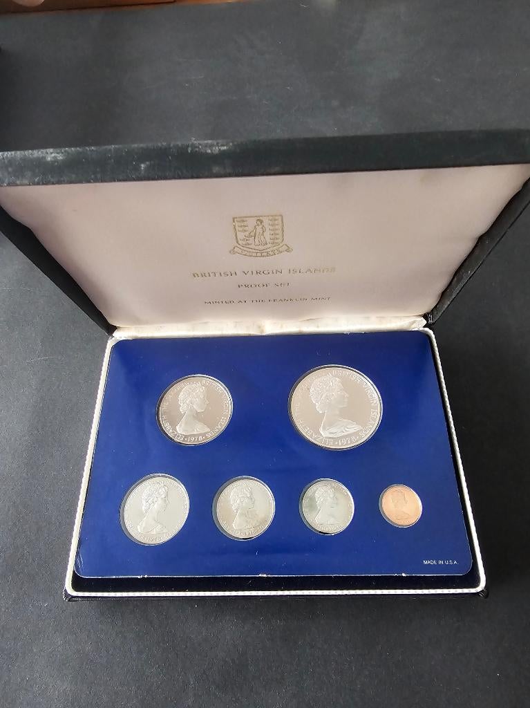 Coffret de Monnaie Proof des Iles Vierges Britanniques 1978, Timbres & Monnaies, Enlèvement ou Envoi, Série, Argent