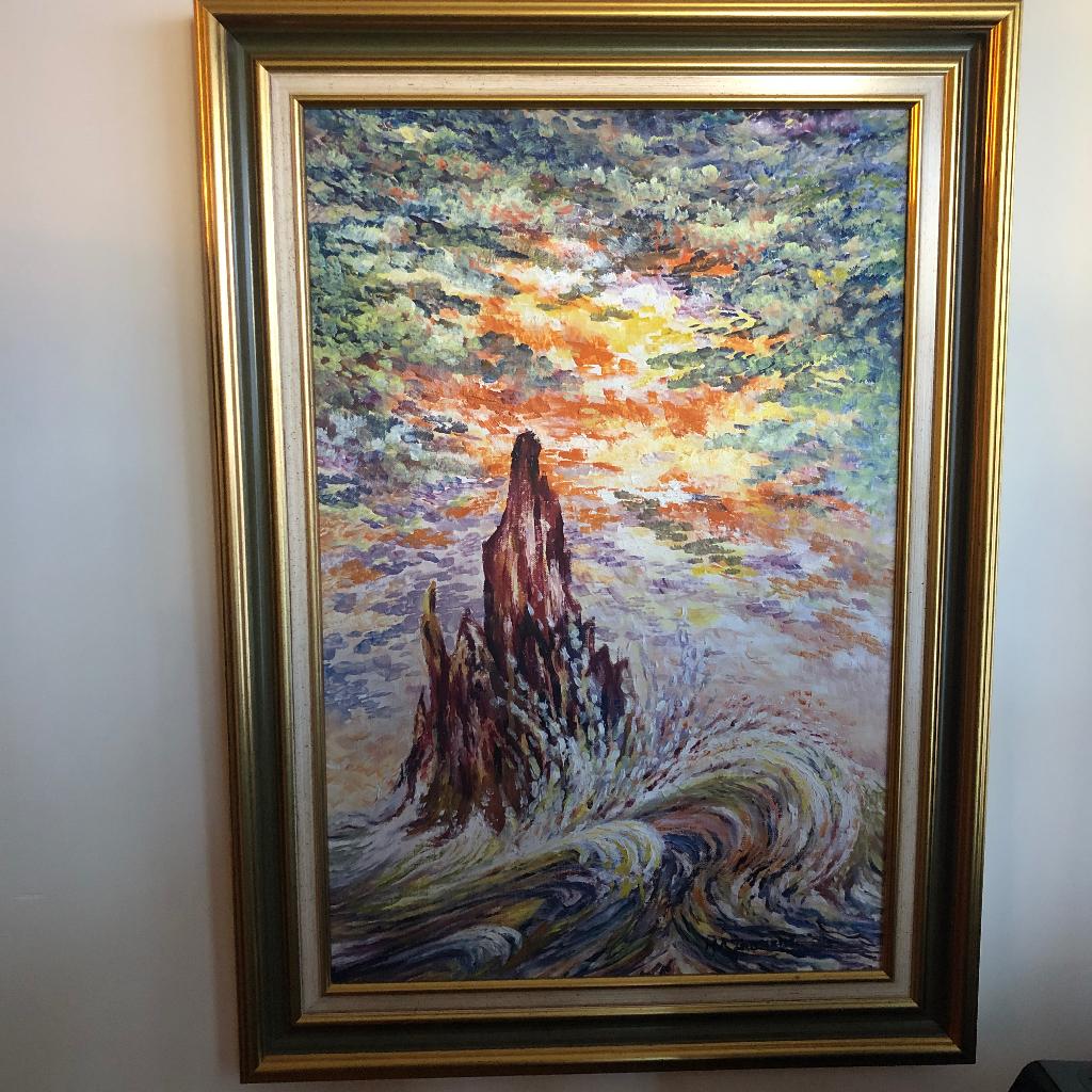 schilderij v mond-kunstenares, Antiek en Kunst, Kunst | Schilderijen | Klassiek, Ophalen