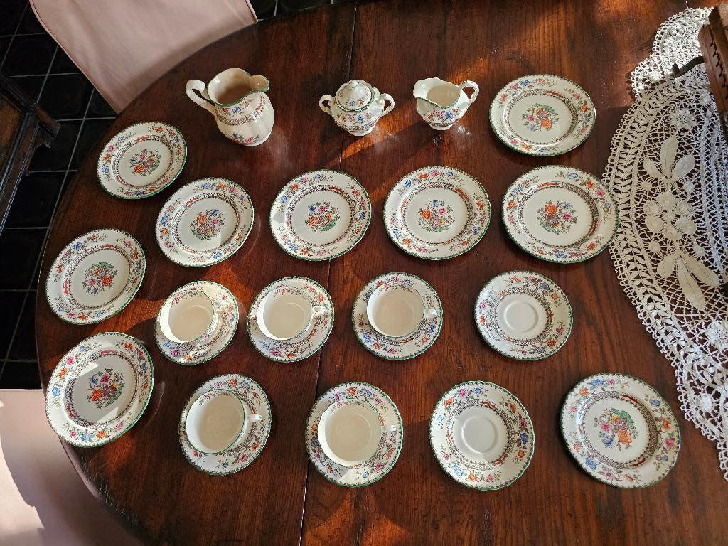 Vaisselle en forme de rose chinoise Copeland Spode, Antiquités & Art, Antiquités | Services (vaisselle) pièces, Enlèvement ou Envoi