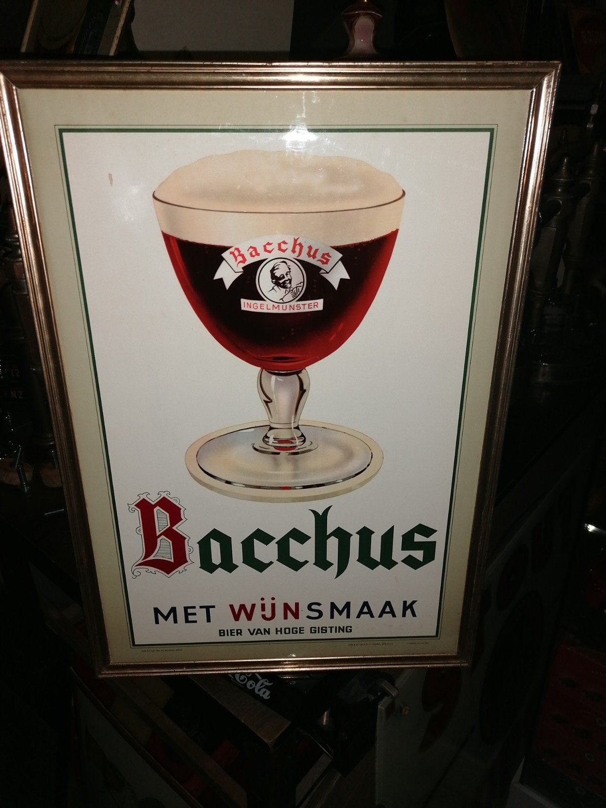 oude biereclame Bacchus, Verzamelen, Ophalen of Verzenden