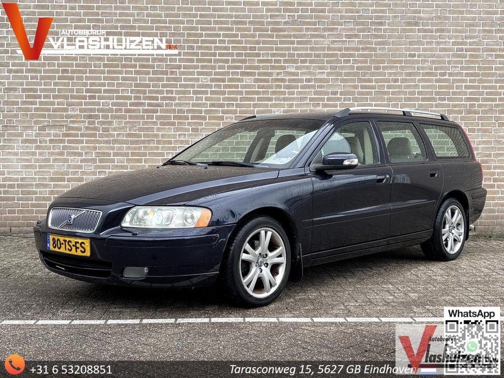 Volvo V70 2.4 D5 Edition Sport Automaat | Leder | Stoelverwa, Auto's, Volvo, Automaat, Beige, Blauw, Bedrijf