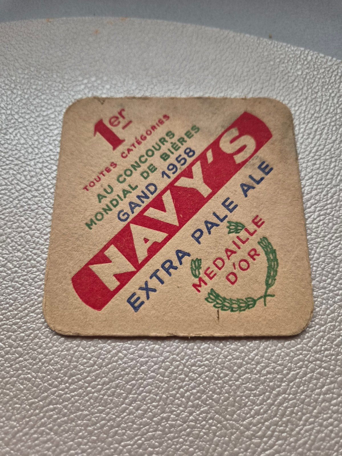 Bierviltje 1958 NAVY, Ophalen of Verzenden