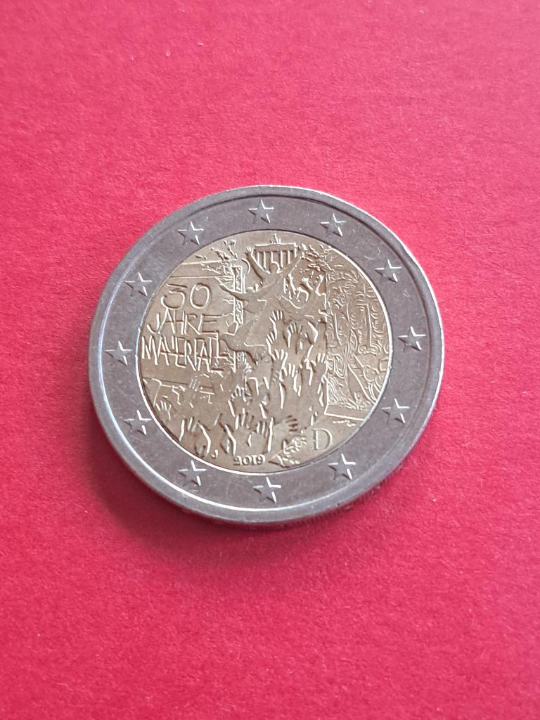 2019 J Allemagne 2 euros 30 ans chute du mur Hambourg, Envoi, Allemagne, 2 euros, Monnaie en vrac