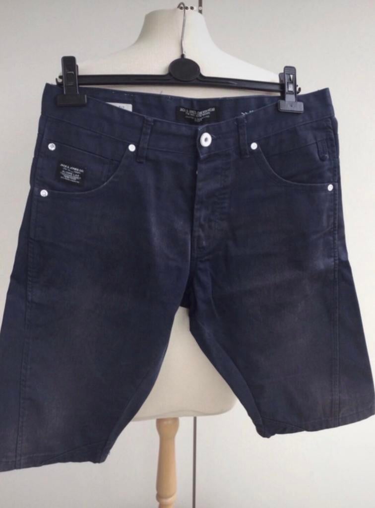 Blauwe heren short Jack & Jones, Kleding | Heren, Maat 52/54 (L), Blauw, Ophalen of Verzenden, Gedragen