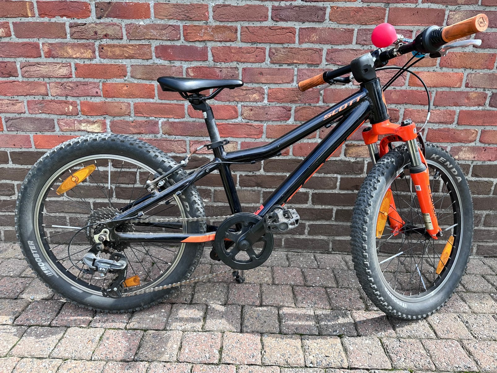 Kinderfiets 20’ scott, Fietsen en Brommers, Fietsen | Jongens, Ophalen, Gebruikt, Velgrem, Versnellingen
