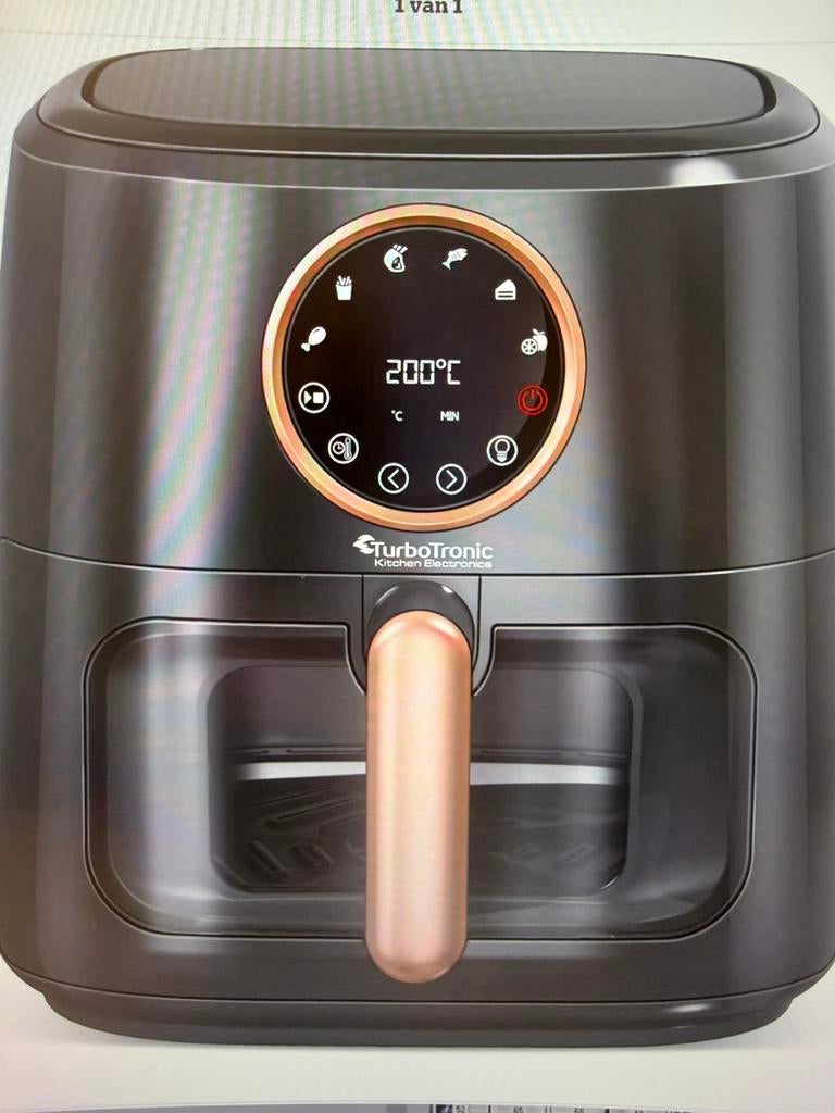 Airfryer Turbotronic AF-200 zwart, Elektronische apparatuur, Ophalen, Zo goed als nieuw, Airfryer