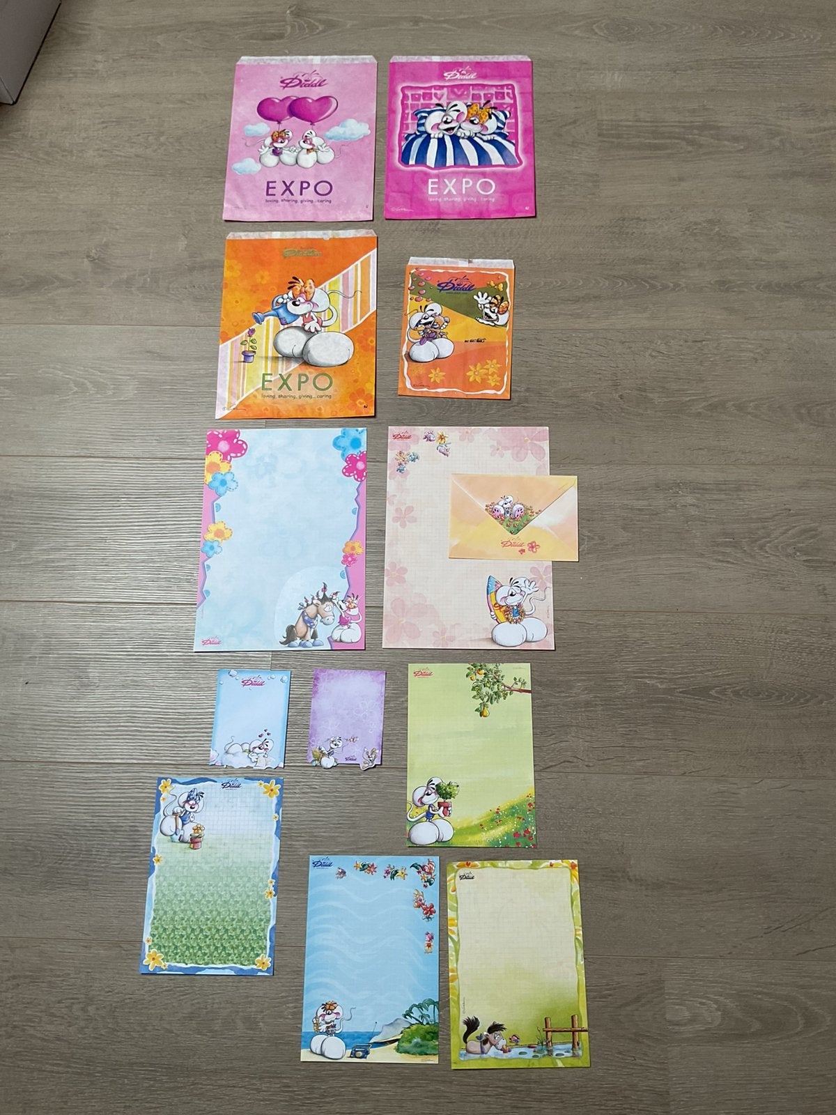 Diddl blaadjes en zakje en omslag, Ophalen of Verzenden, Diddl, Nieuw