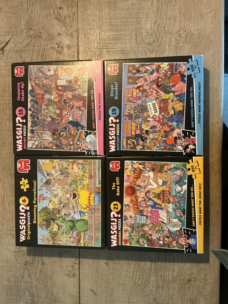 4 puzzles Wasgij 950 pièces, Hobby & Loisirs créatifs, Sport cérébral & Puzzles, Comme neuf, Enlèvement