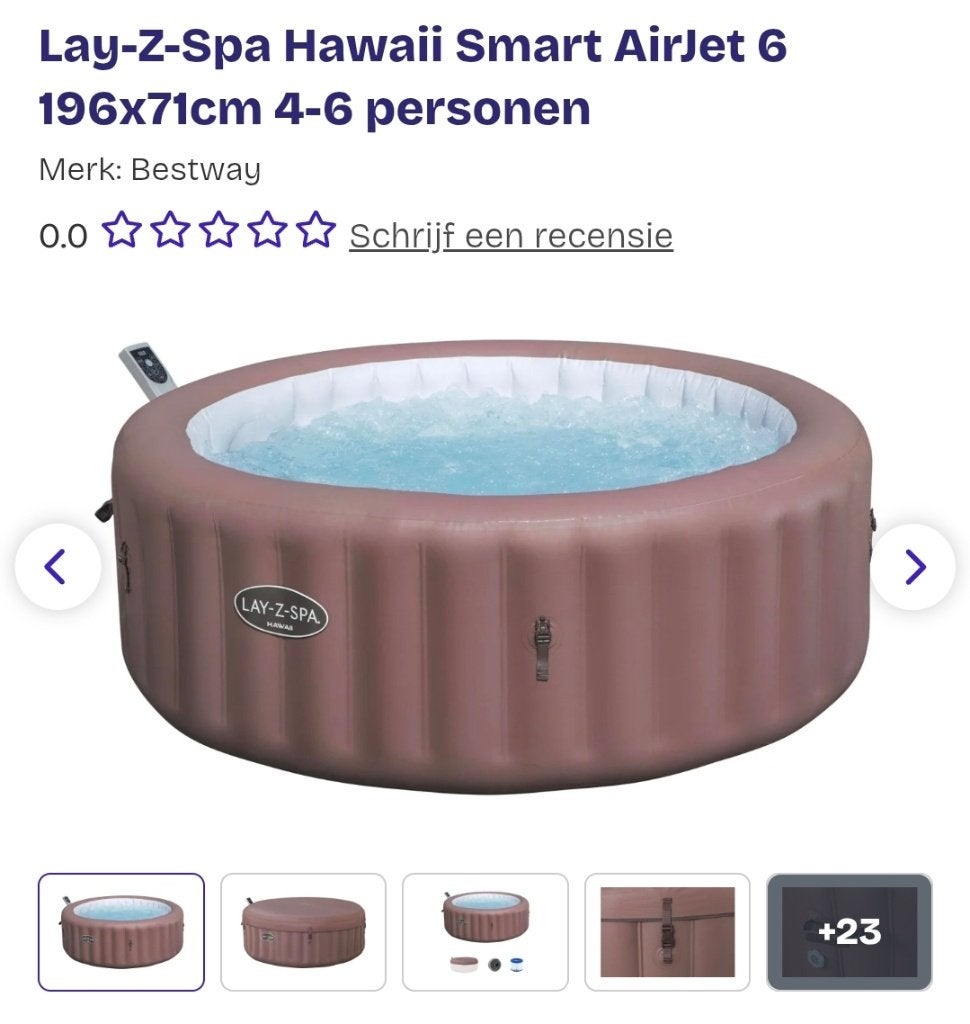 Jacuzzi Lay-Z-Spa Hawaii, Tuin en Terras, Ophalen, Zo goed als nieuw, Opblaasbaar, Inbouw