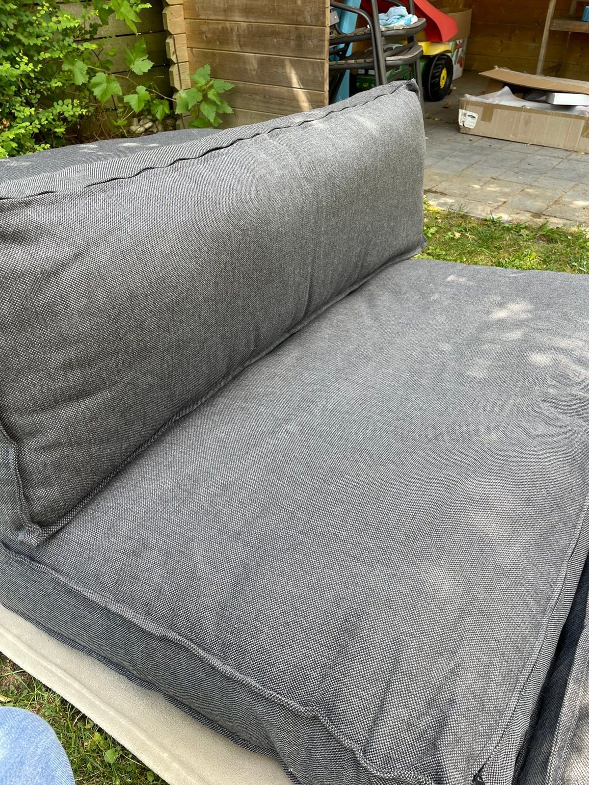 Loungekussens palletset antraciet, Tuin en Terras, Tuinmeubel-accessoires, Ophalen, Zo goed als nieuw