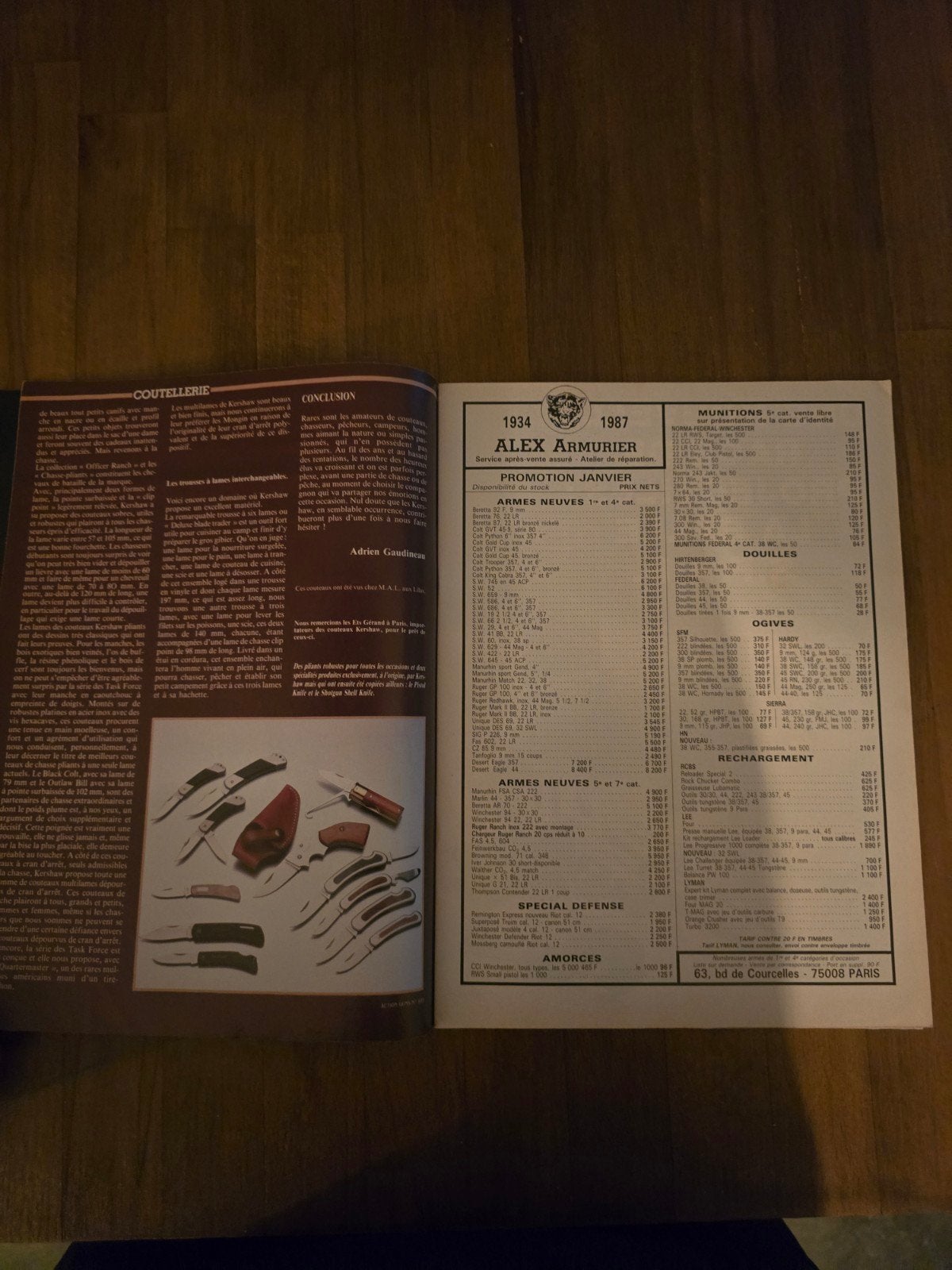 Action Guns n105 Janvier 1988 – magazine vintage de collect, Livres, Enlèvement ou Envoi