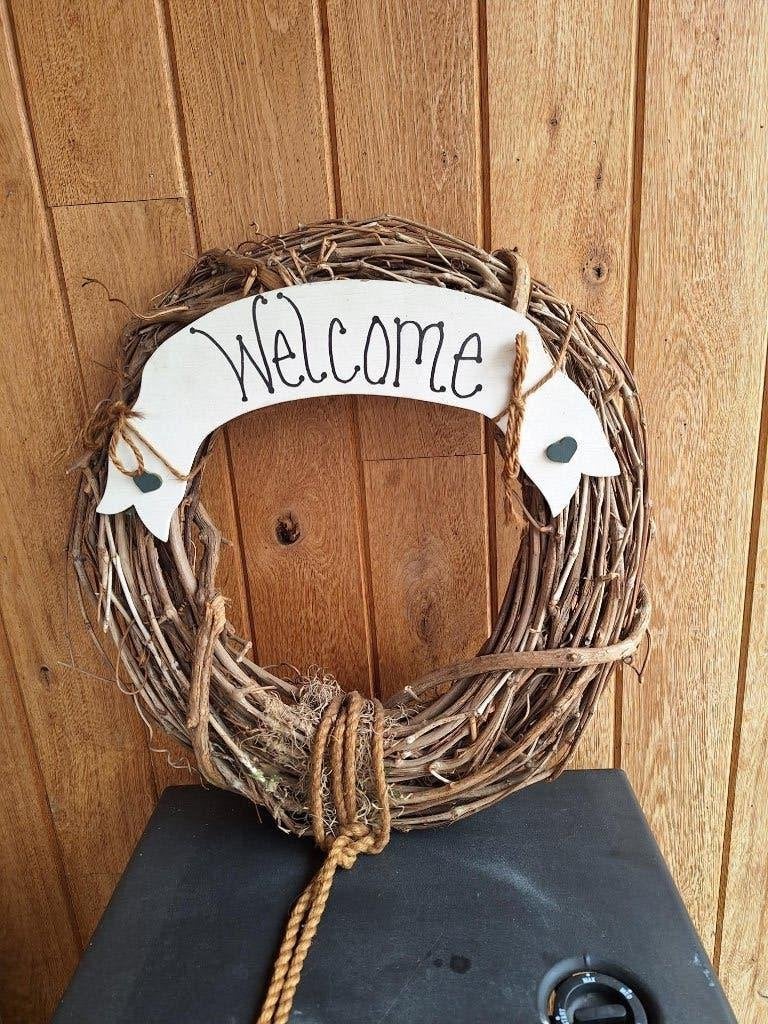 krans : welcome, Huis en Inrichting, Ophalen, Gebruikt, Krans